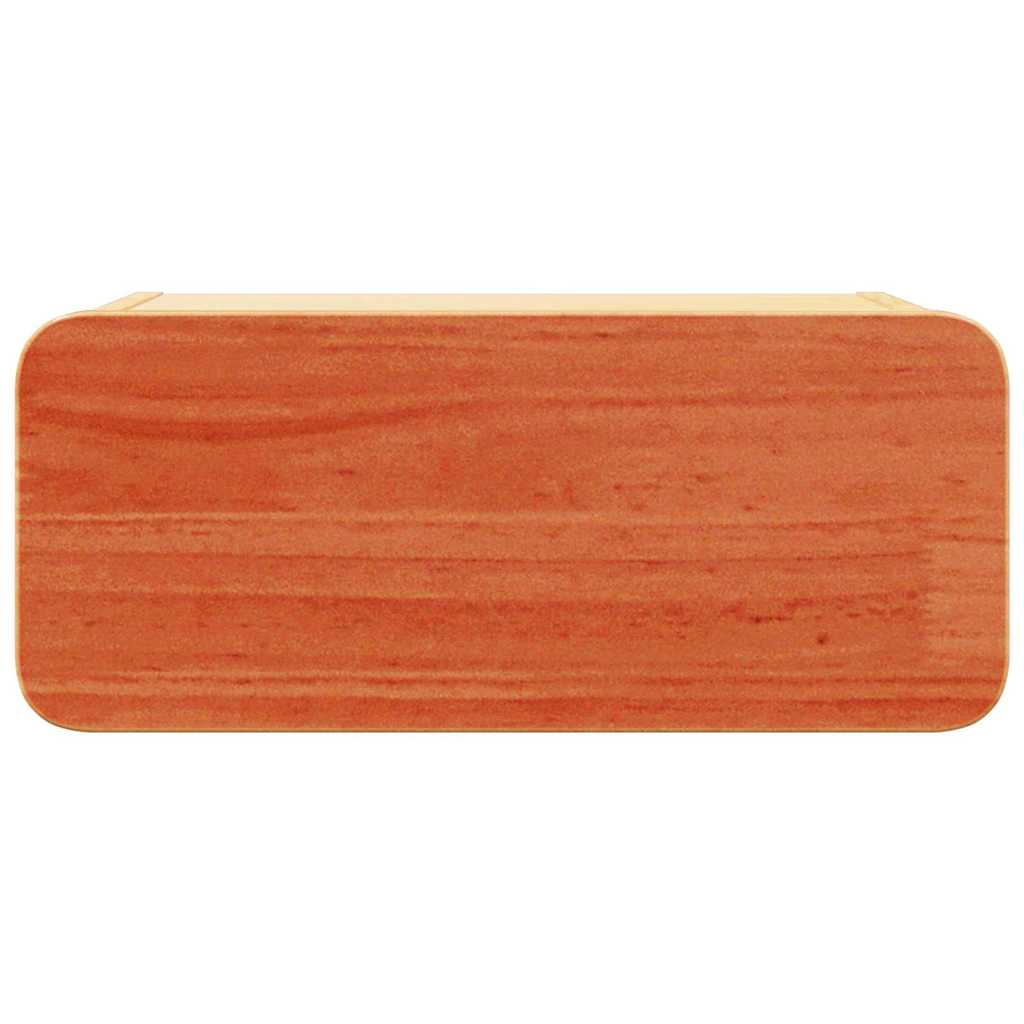 vidaXL Κομοδίνο 2 pcs Κερωτό καφέ 39 x 34 x 16,5 εκ. Μασίφ ξύλο πεύκου