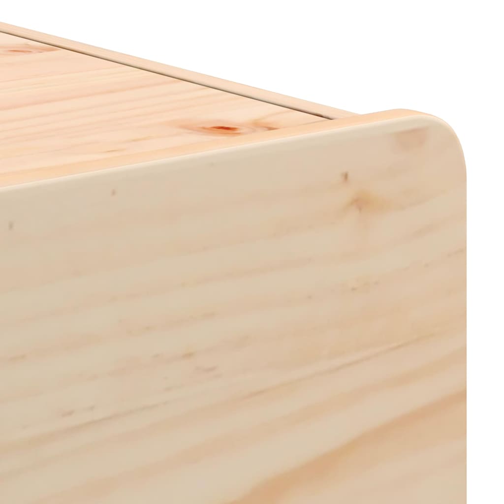 vidaXL Κομοδίνο με συρτάρι Καφέ 39 x 34 x 33 εκ. Μασίφ ξύλο πεύκου