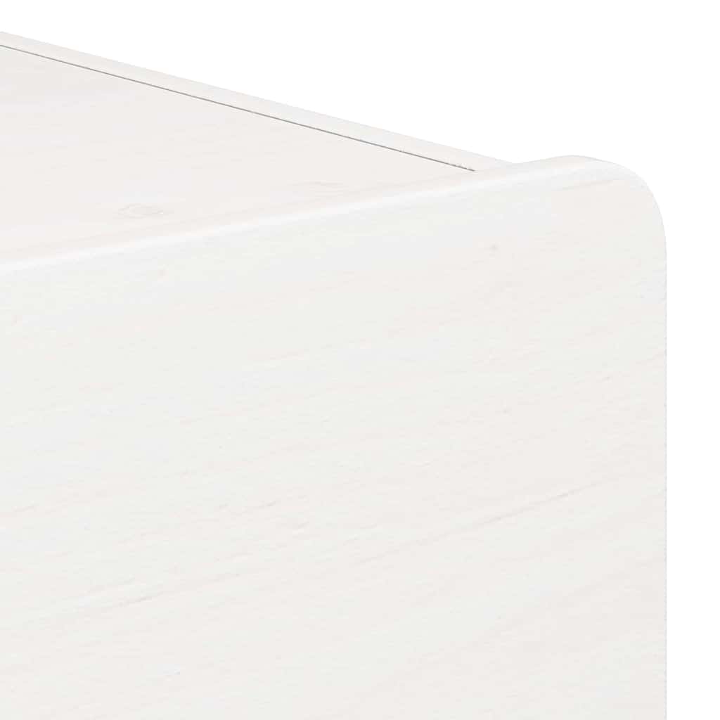 vidaXL Κομοδίνο 2 pcs Λευκό 39 x 34 x 33 εκ. Μασίφ ξύλο πεύκου
