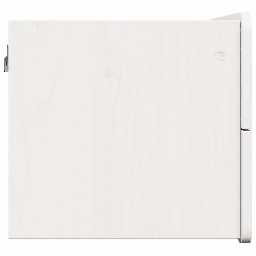 vidaXL Κομοδίνο 2 pcs Λευκό 39 x 34 x 33 εκ. Μασίφ ξύλο πεύκου