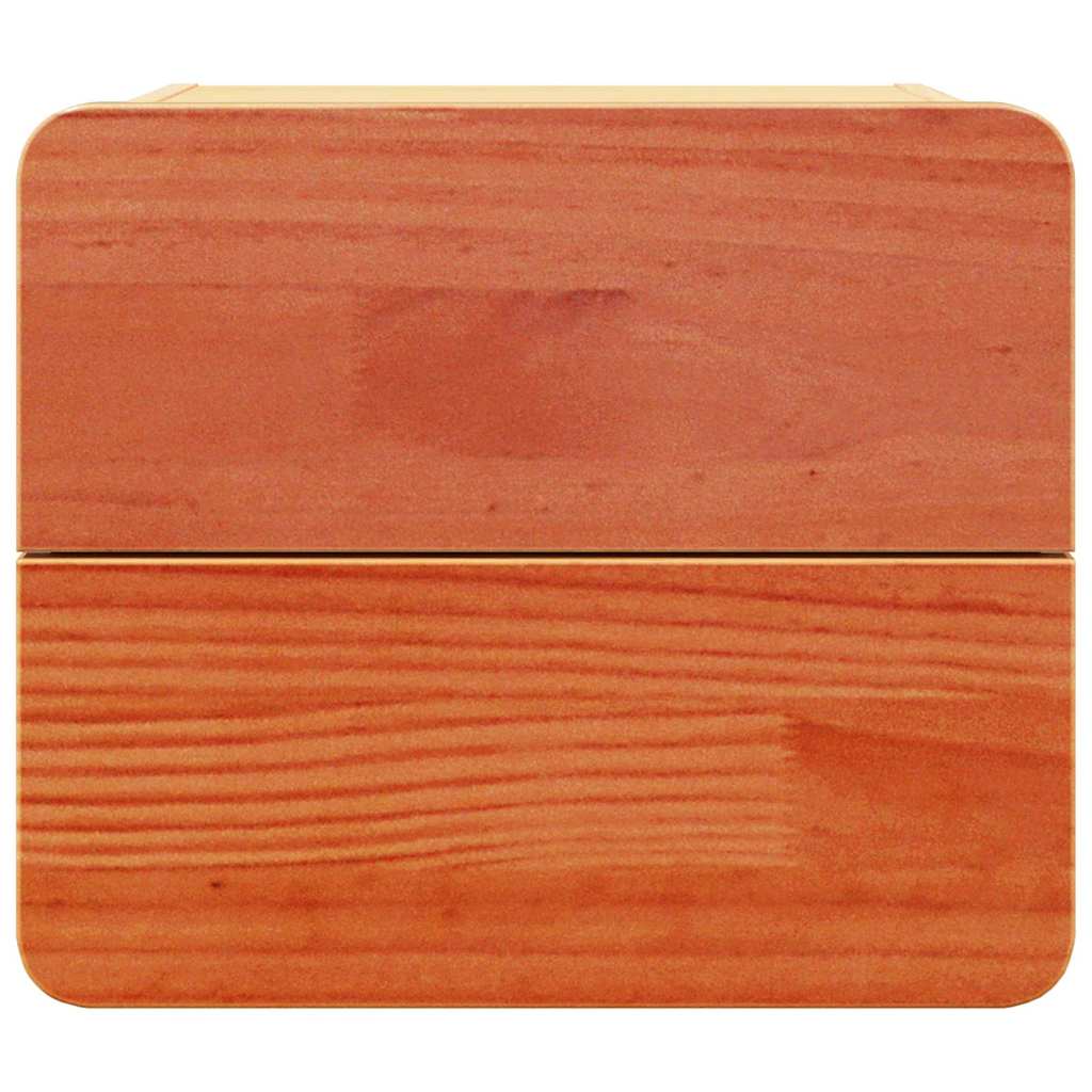 vidaXL Κομοδίνο Κερωτό καφέ 39 x 34 x 33 εκ. Μασίφ ξύλο πεύκου