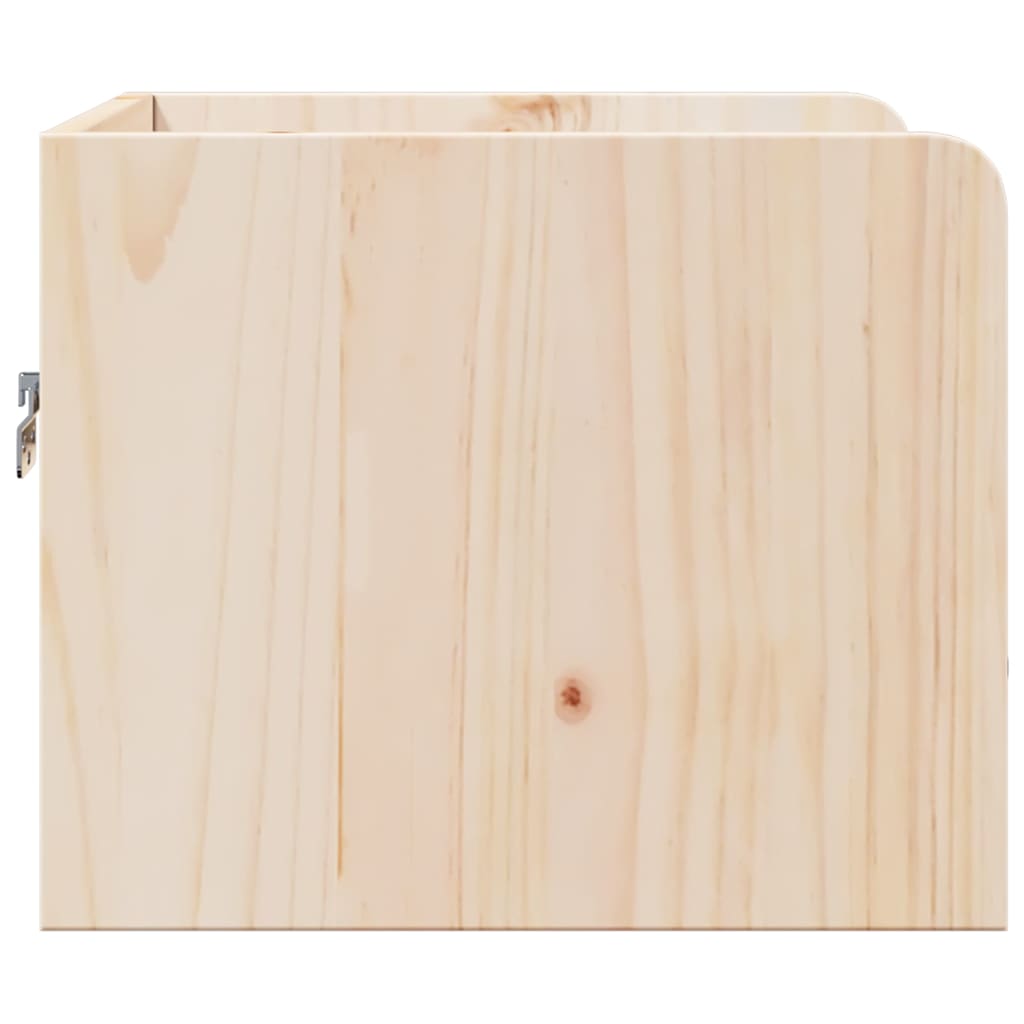 vidaXL Κομοδίνο με συρτάρι Καφέ 38 x 36 x 29,5 εκ Μασίφ ξύλο πεύκου