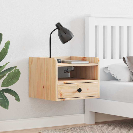 vidaXL Κομοδίνο 2 pcs Καφέ 38 x 36 x 29,5 εκ Μασίφ ξύλο πεύκου