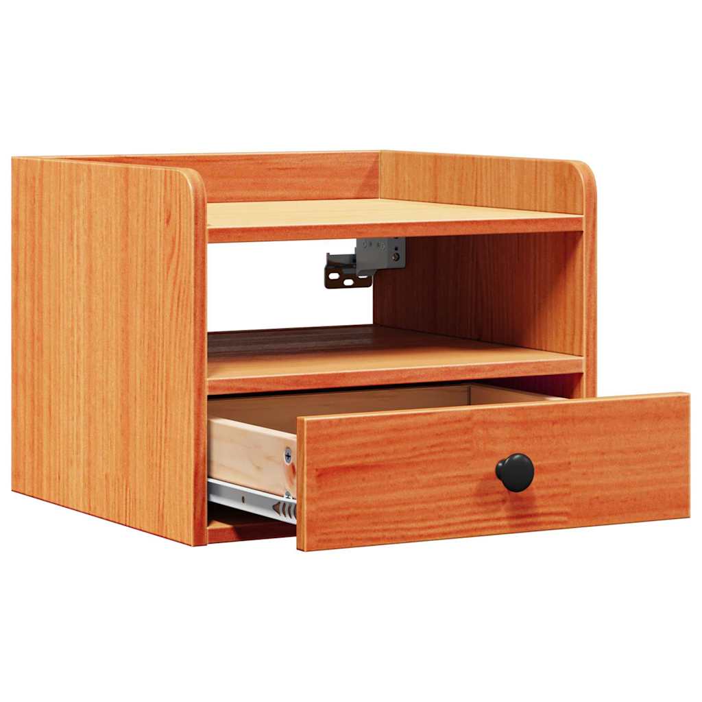 vidaXL Κομοδίνο Κερωτό καφέ 38 x 36 x 29,5 εκ Μασίφ ξύλο πεύκου