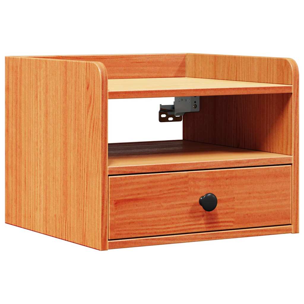 vidaXL Κομοδίνο 2 pcs Κερωτό καφέ 38 x 36 x 29,5 εκ Μασίφ ξύλο πεύκου