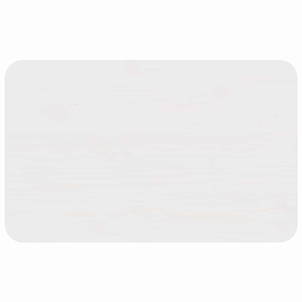 vidaXL Τραπεζάκι σαλονιού Λευκό 80 x 50 x 31 εκ Μασίφ ξύλο πεύκου