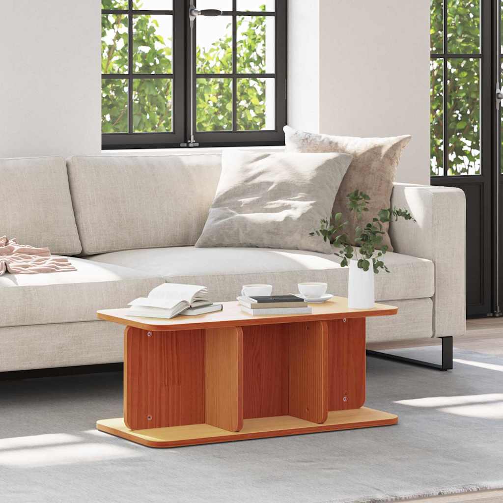 vidaXL Τραπεζάκι σαλονιού Κερωτό καφέ 80 x 39,5 x 33,5 εκ