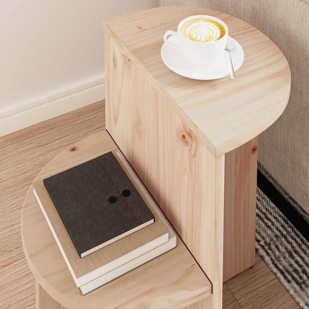 vidaXL Τραπεζάκι Πλευράς Φυσικό 50 x 40 x 50 εκ Μασίφ ξύλο πεύκου