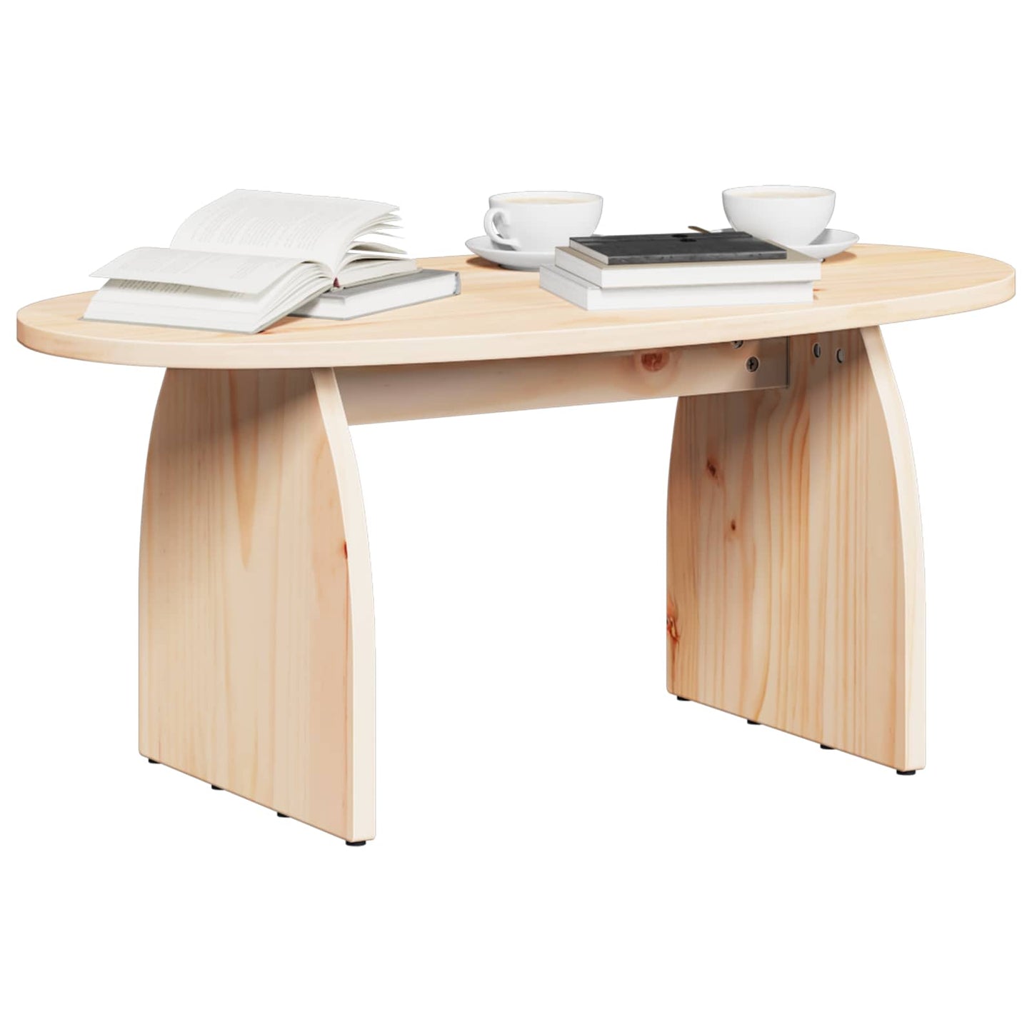 vidaXL Τραπεζάκι σαλονιού Καφέ 80 x 40 x 35 cm Στερεά ξυλεία πεύκου