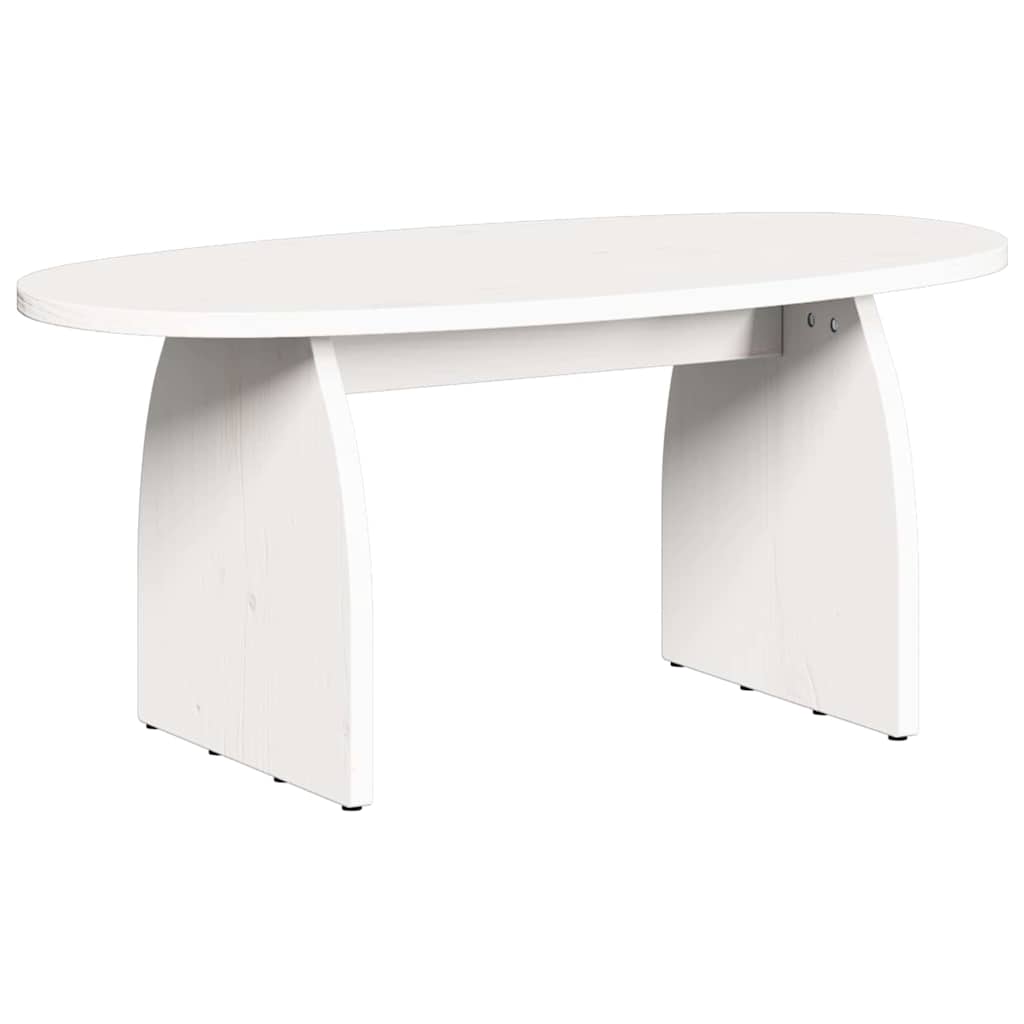 vidaXL Τραπεζάκι σαλονιού Λευκό 80 x 40 x 35 cm Στερεά ξυλεία πεύκου