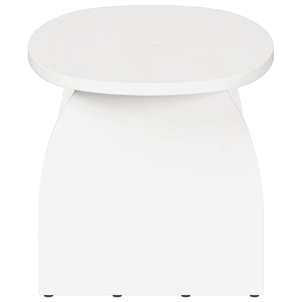 vidaXL Τραπεζάκι σαλονιού Λευκό 80 x 40 x 35 cm Στερεά ξυλεία πεύκου