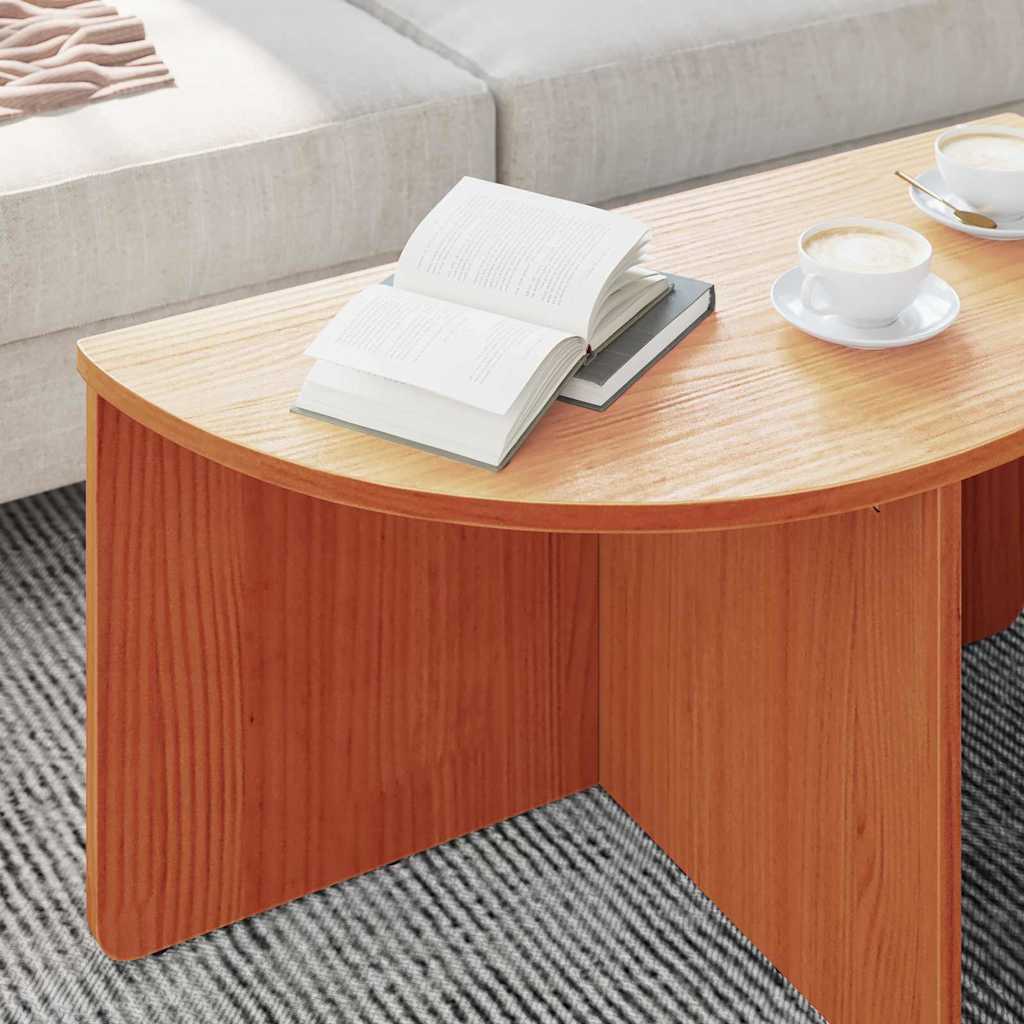vidaXL Τραπεζάκι σαλονιού 2 τμχ. Κερωτό καφέ 79 x 39,5 x 40 εκ