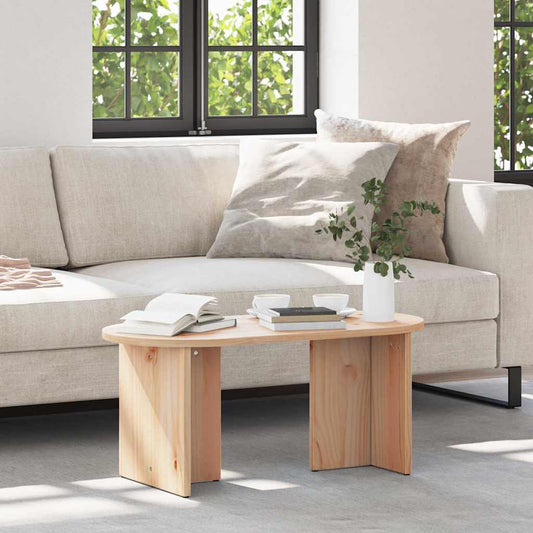 vidaXL Τραπεζάκι σαλονιού Φυσικό 80 x 39,5 x 35 εκ. Μασίφ ξύλο πεύκου