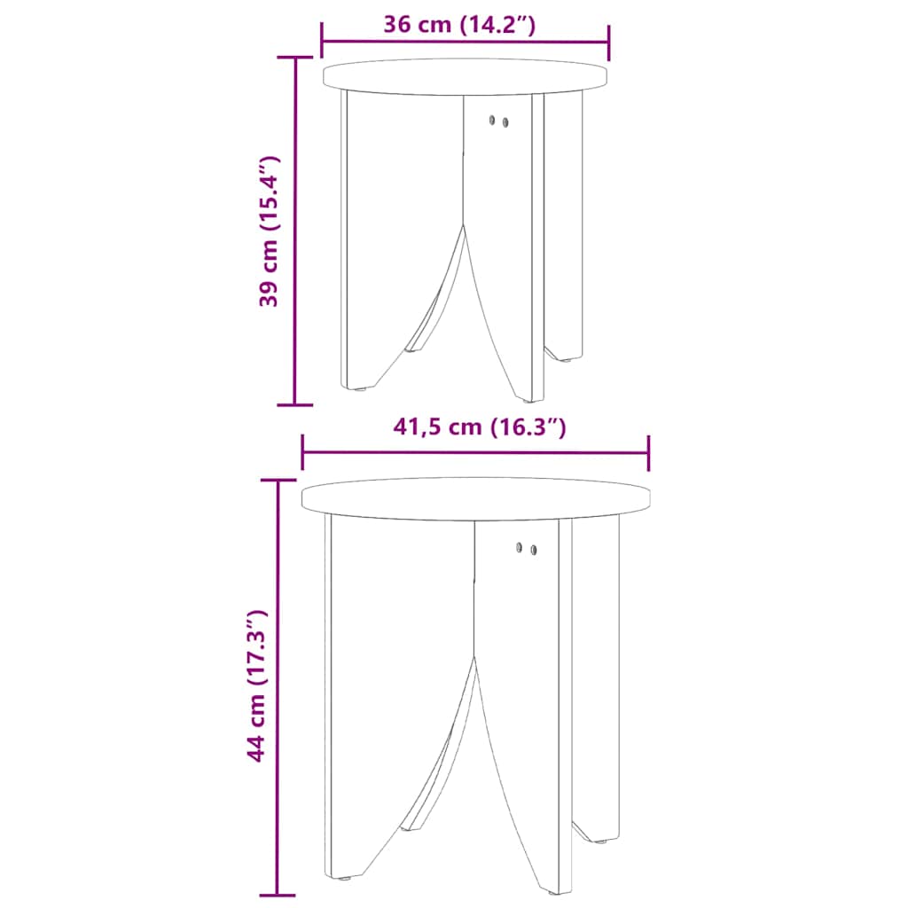 vidaXL Τραπεζάκι σαλονιού 2 pcs Λευκό