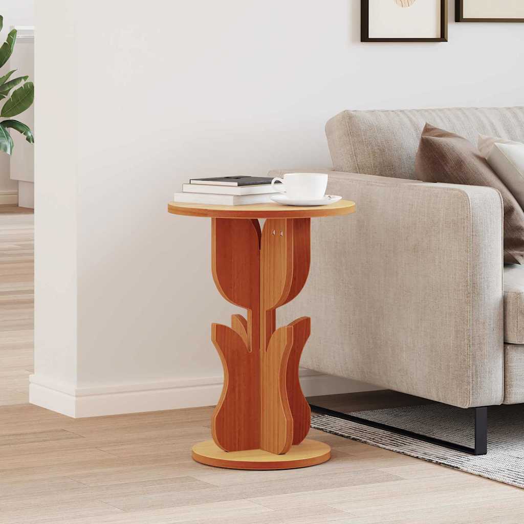 vidaXL Τραπεζάκι σαλονιού Κερωτό καφέ 39,5 x 39,5 x 53,5 εκ