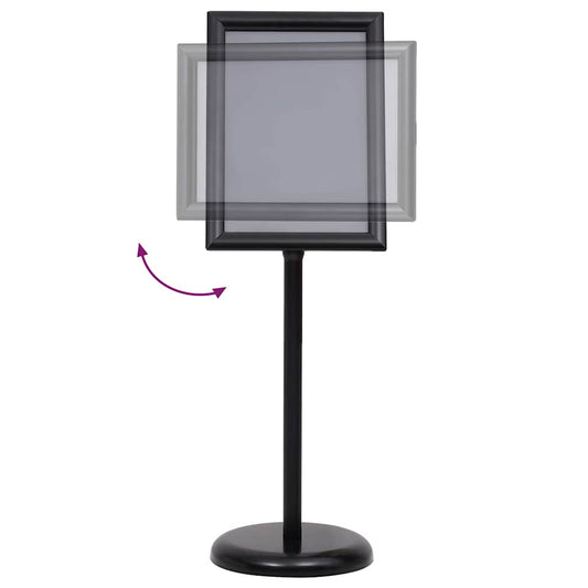 vidaXL Βάσεις Αφισών 2 pcs Μαύρο 45 x 32,7 x 108 εκ. Αλουμίνιο