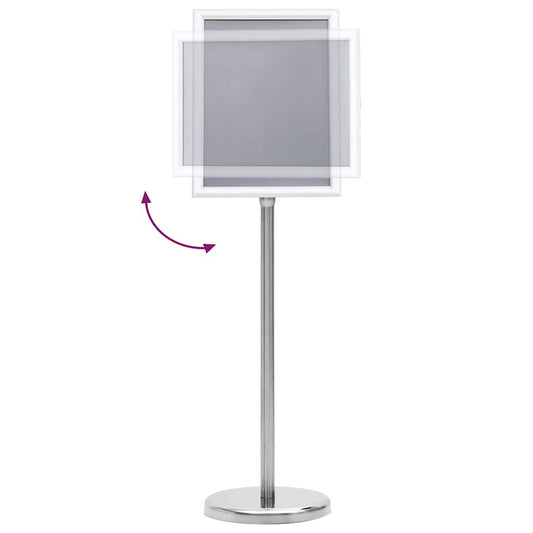 vidaXL Βάσεις Αφισών 2 pcs Ασημί 32,7 x 24 x 108 εκ. Αλουμίνιο