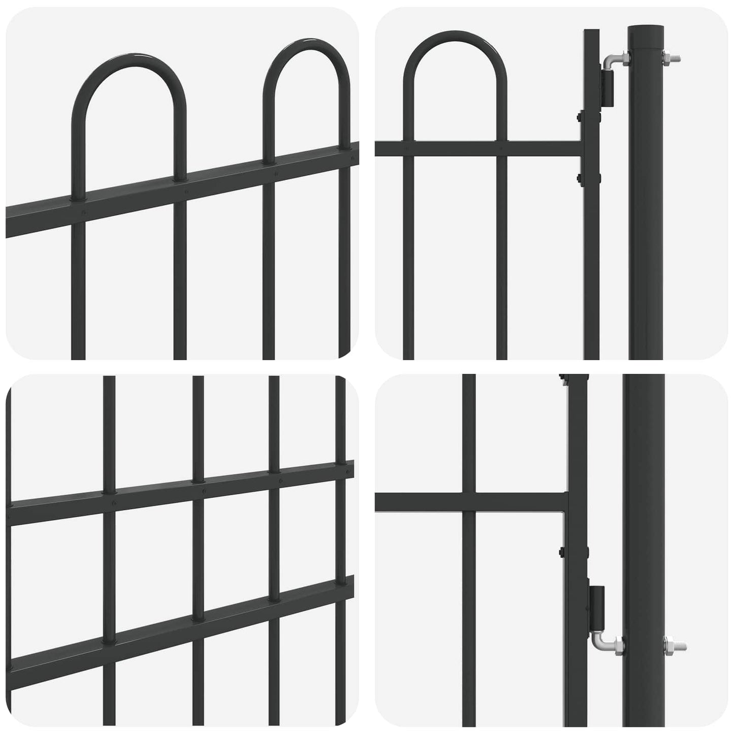 vidaXL Πύλη Φράχτη BOXTEL 103 x 225 cm Χάλυβας με επίστρωση πούδρας