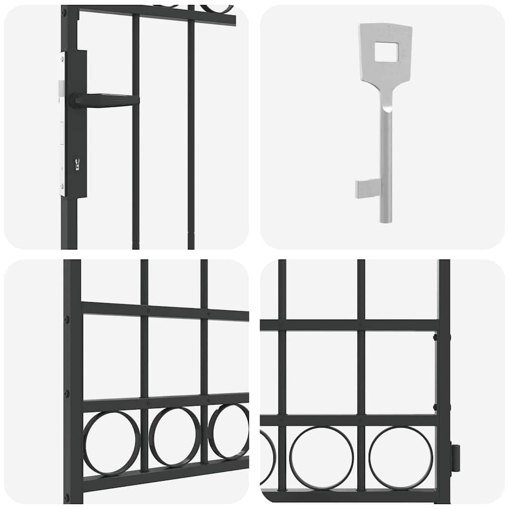 vidaXL Στύλος Περιφράξεων με κλειδαριά Γκρι 200 x 88 x 14 εκ Ατσάλι