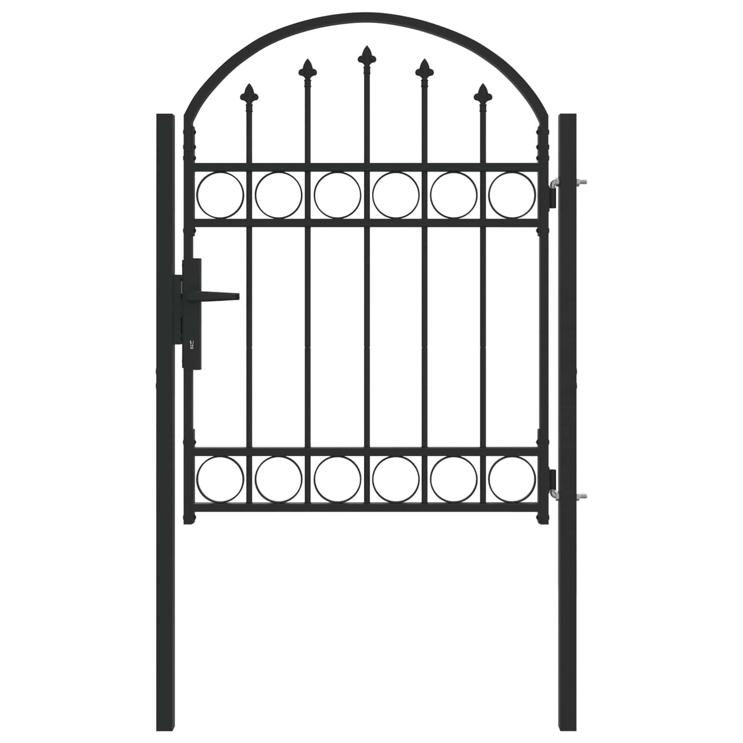 vidaXL Πύλη Φράχτη Γκρι 100 x 125 cm Χάλυβας με επίστρωση πούδρας