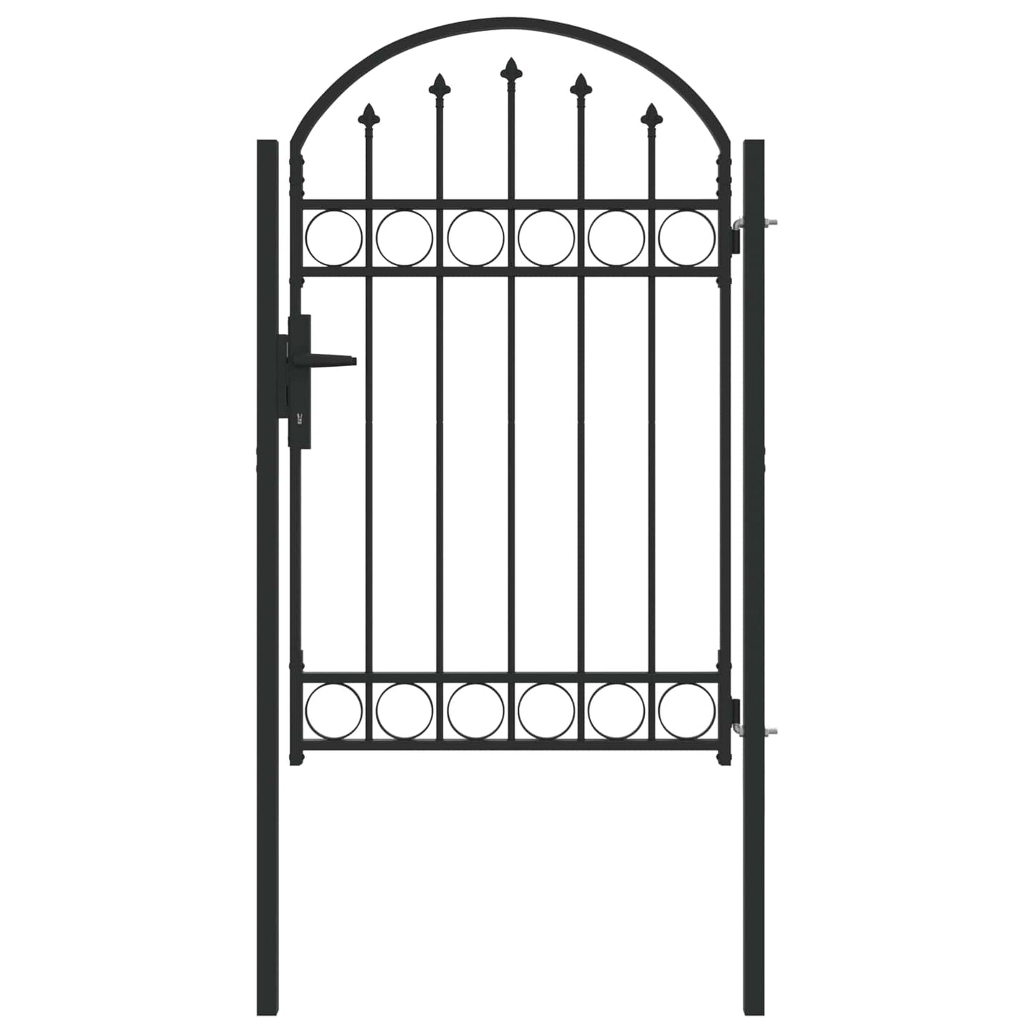 vidaXL Πύλη Φράχτη Γκρι 100 x 150 cm Χάλυβας με επίστρωση πούδρας