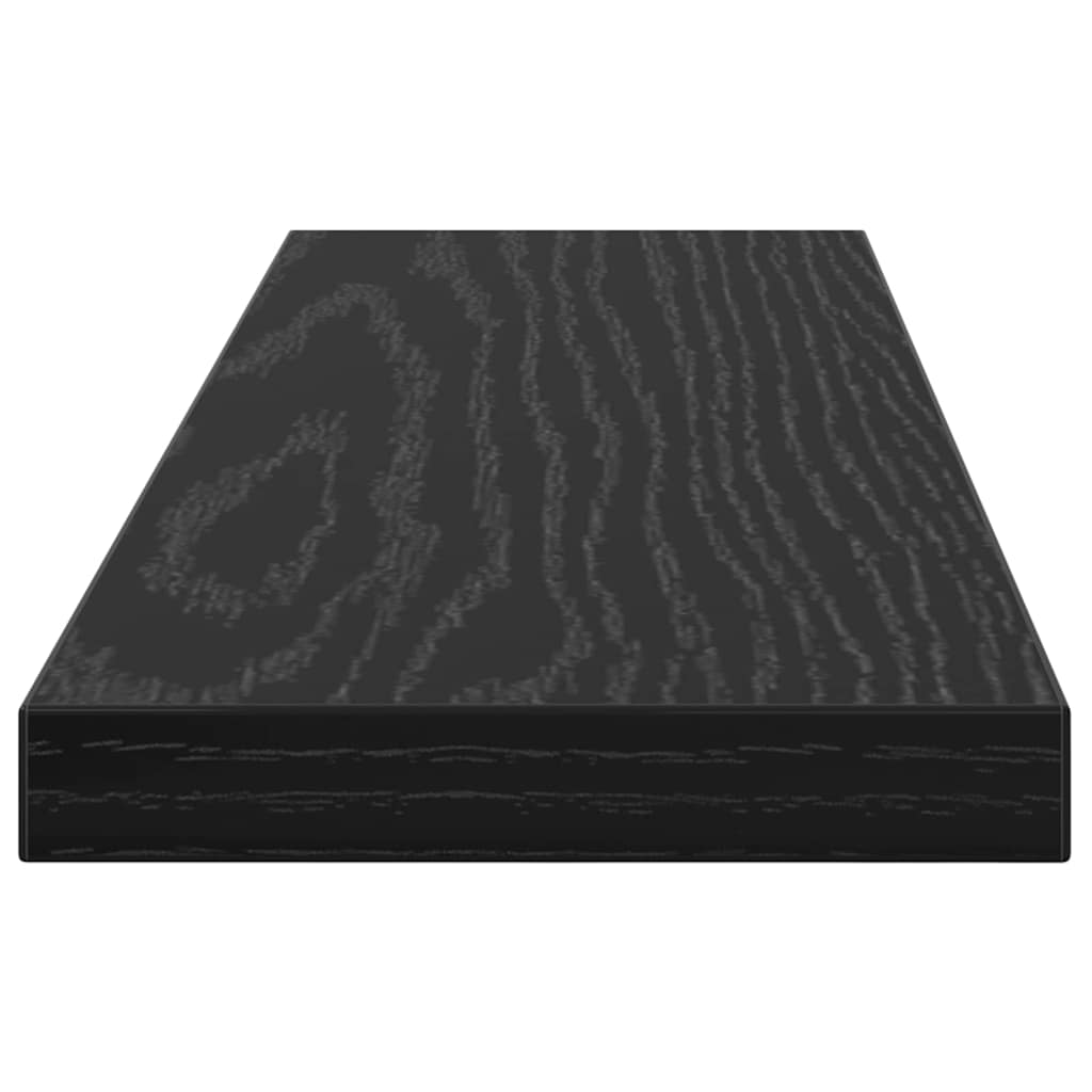 vidaXL Ράφι Βιβλίων 4 pcs Μαύρο 40 x 10 x 1.5 cm Επεξεργασμένο ξύλο