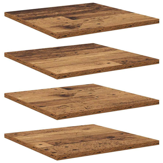 vidaXL Ράφι Βιβλίων 4 pcs Καφέ 40 x 40 x 1.5 cm Επεξεργασμένο ξύλο