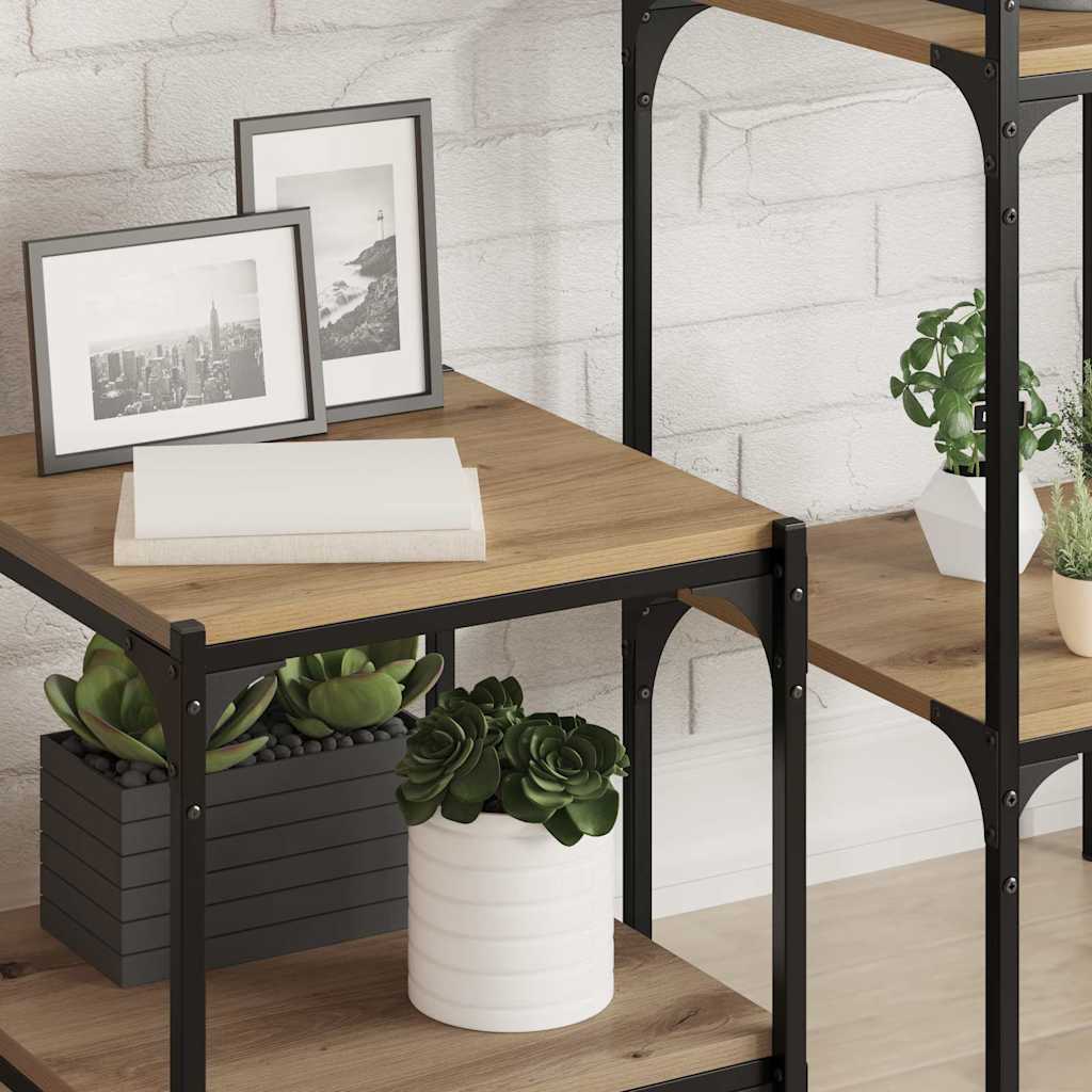 vidaXL Ράφι Βιβλίων 4 pcs Καφέ 40 x 40 x 1.5 cm Επεξεργασμένο ξύλο