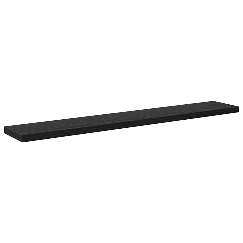 vidaXL Ράφι Βιβλίων 4 pcs Μαύρο 60 x 10 x 1.5 cm Επεξεργασμένο ξύλο