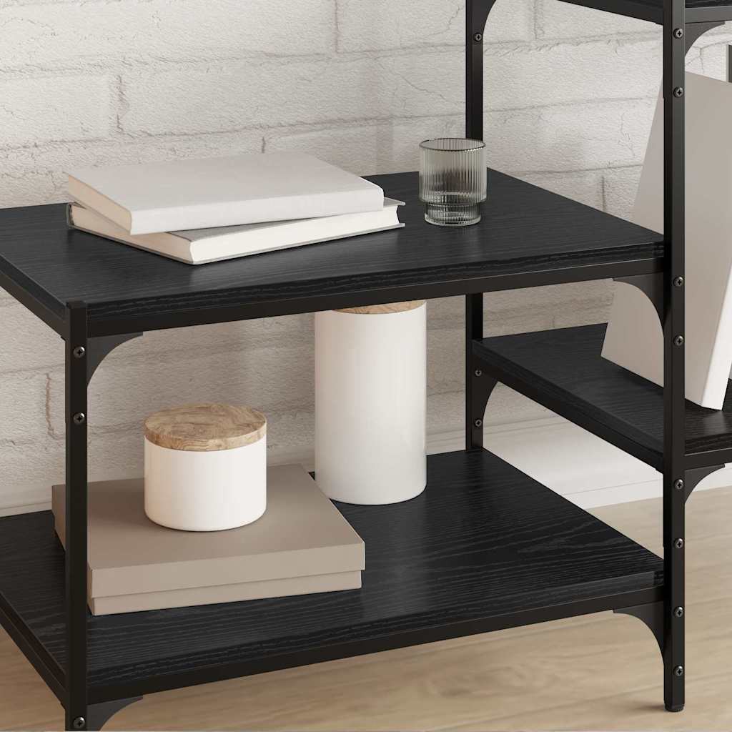 vidaXL Ράφι Βιβλίων 4 pcs Μαύρο 60 x 40 x 1.5 cm Επεξεργασμένο ξύλο