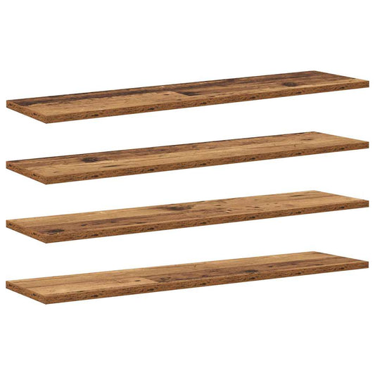 vidaXL Ράφι Βιβλίων 4 pcs Καφέ 80 x 20 x 1.5 cm Επεξεργασμένο ξύλο