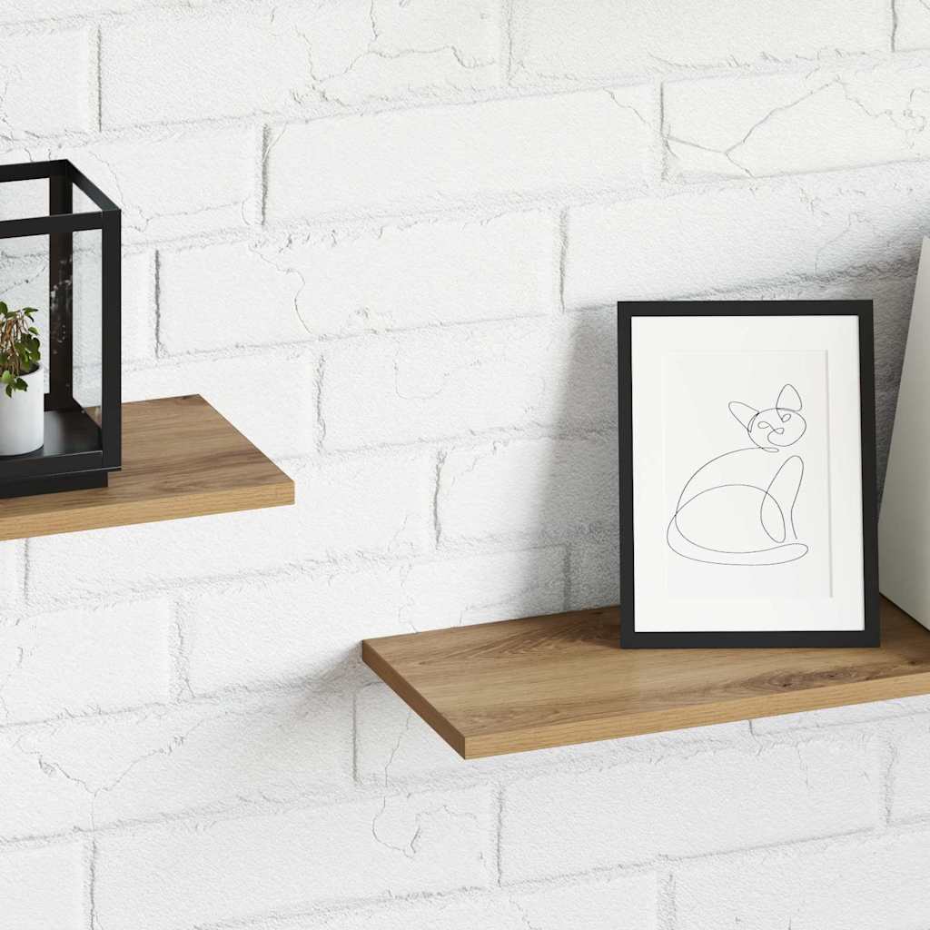 vidaXL Ράφι Βιβλίων 4 pcs Καφέ 80 x 20 x 1.5 cm Επεξεργασμένο ξύλο