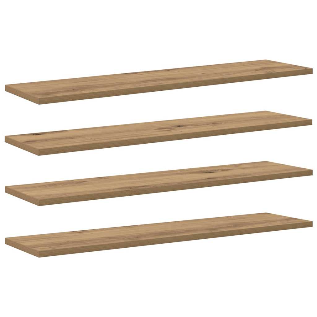 vidaXL Ράφι Βιβλίων 4 pcs Καφέ 80 x 20 x 1.5 cm Επεξεργασμένο ξύλο