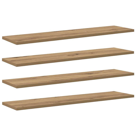 vidaXL Ράφι Βιβλίων 4 pcs Καφέ 80 x 20 x 1,5 cm Επεξεργασμένο ξύλο