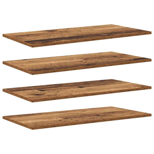 vidaXL Ράφι Βιβλίων 4 pcs Καφέ 80 x 40 x 1.5 cm Επεξεργασμένο ξύλο