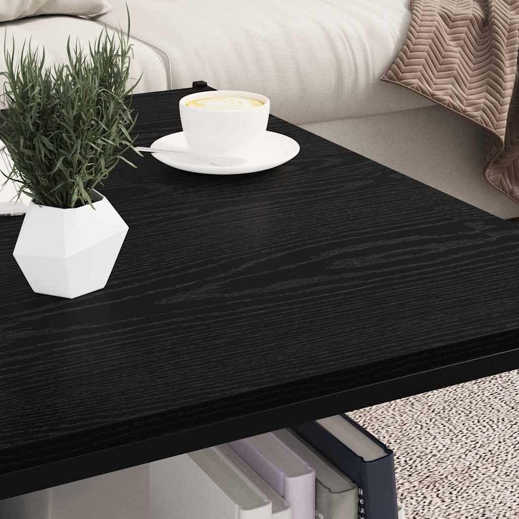 vidaXL Ράφι Βιβλίων 4 pcs Μαύρο 80 x 40 x 1.5 cm Επεξεργασμένο ξύλο