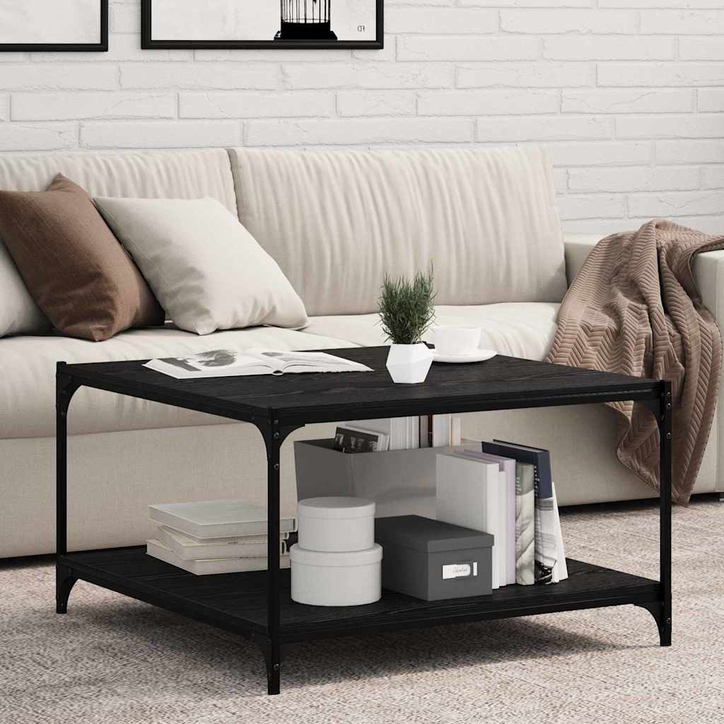 vidaXL Ράφι Βιβλίων 4 pcs Μαύρο 80 x 40 x 1.5 cm Επεξεργασμένο ξύλο
