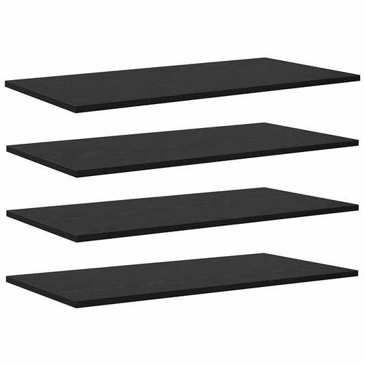 vidaXL Ράφι Βιβλίων 4 pcs Μαύρο 80 x 40 x 1,5 cm Επεξεργασμένο ξύλο