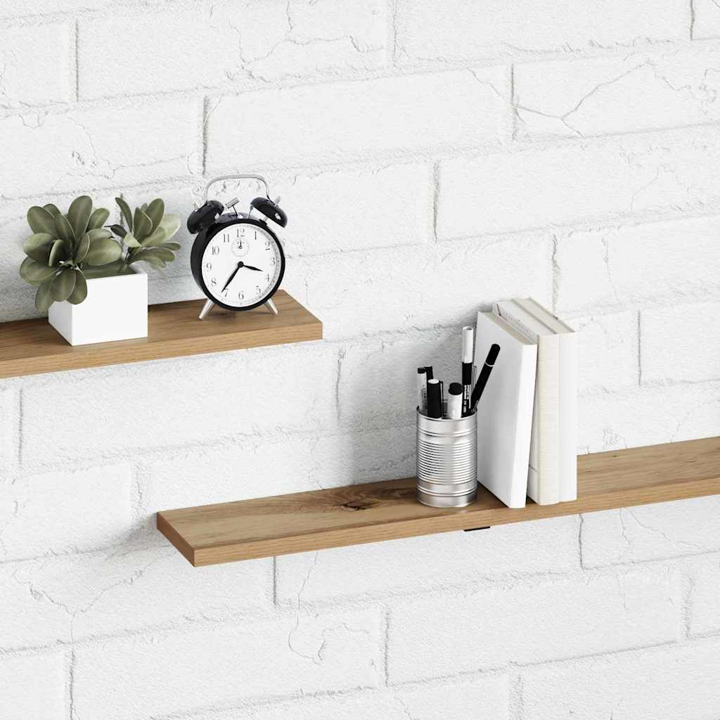 vidaXL Ράφι Βιβλίων 4 pcs Καφέ 100 x 10 x 1.5 cm Επεξεργασμένο ξύλο