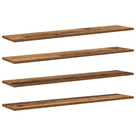 vidaXL Ράφι Βιβλίων 4 pcs Καφέ 100 x 20 x 1.5 cm Επεξεργασμένο ξύλο