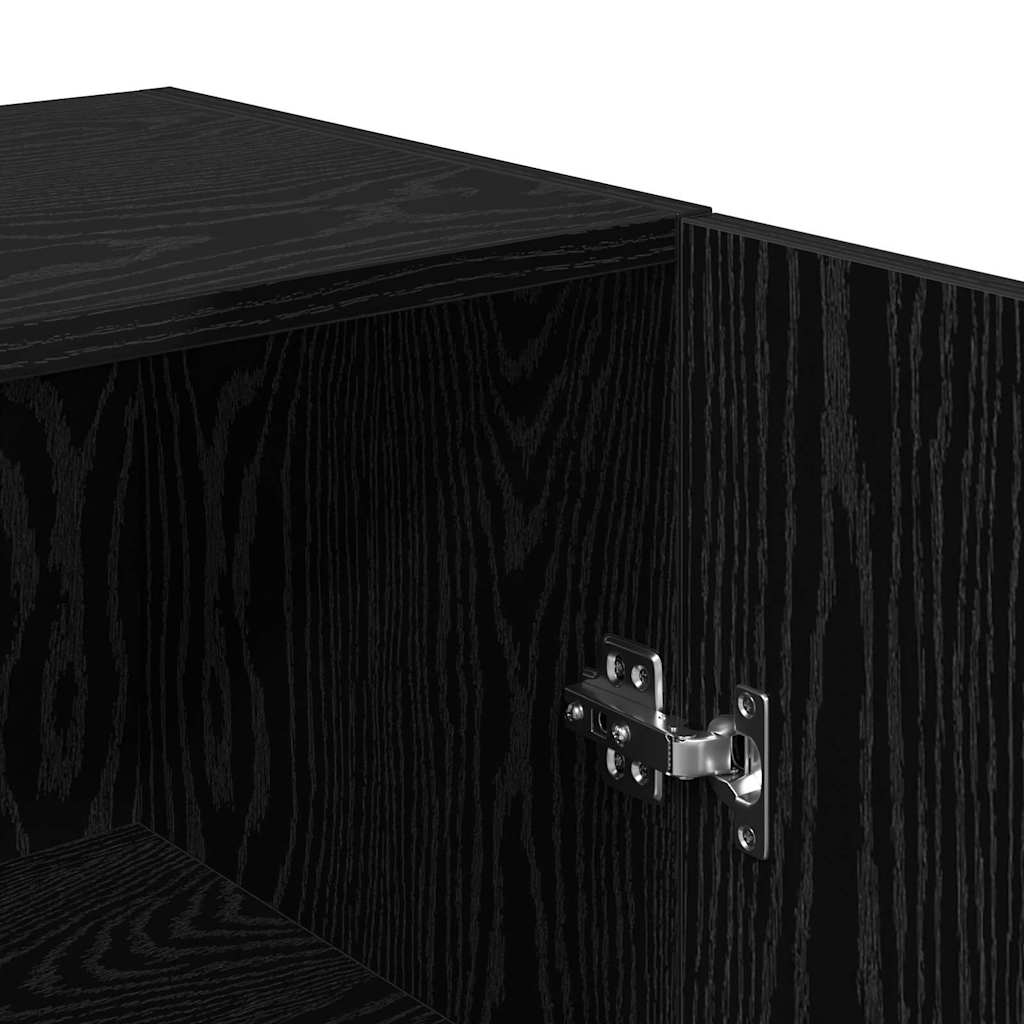 vidaXL Τηλεοπτική Κάβα Τοίχου 2 pcs Μαύρη Οξυά 30,5 x 30 x 60 εκ.