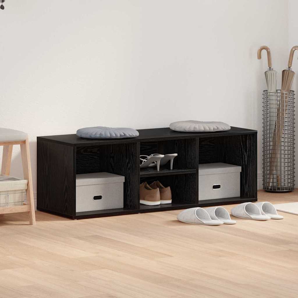 vidaXL Καρέκλα αποθήκευσης παπουτσιών Μαύρη δρυς 102 x 35 x 35 cm