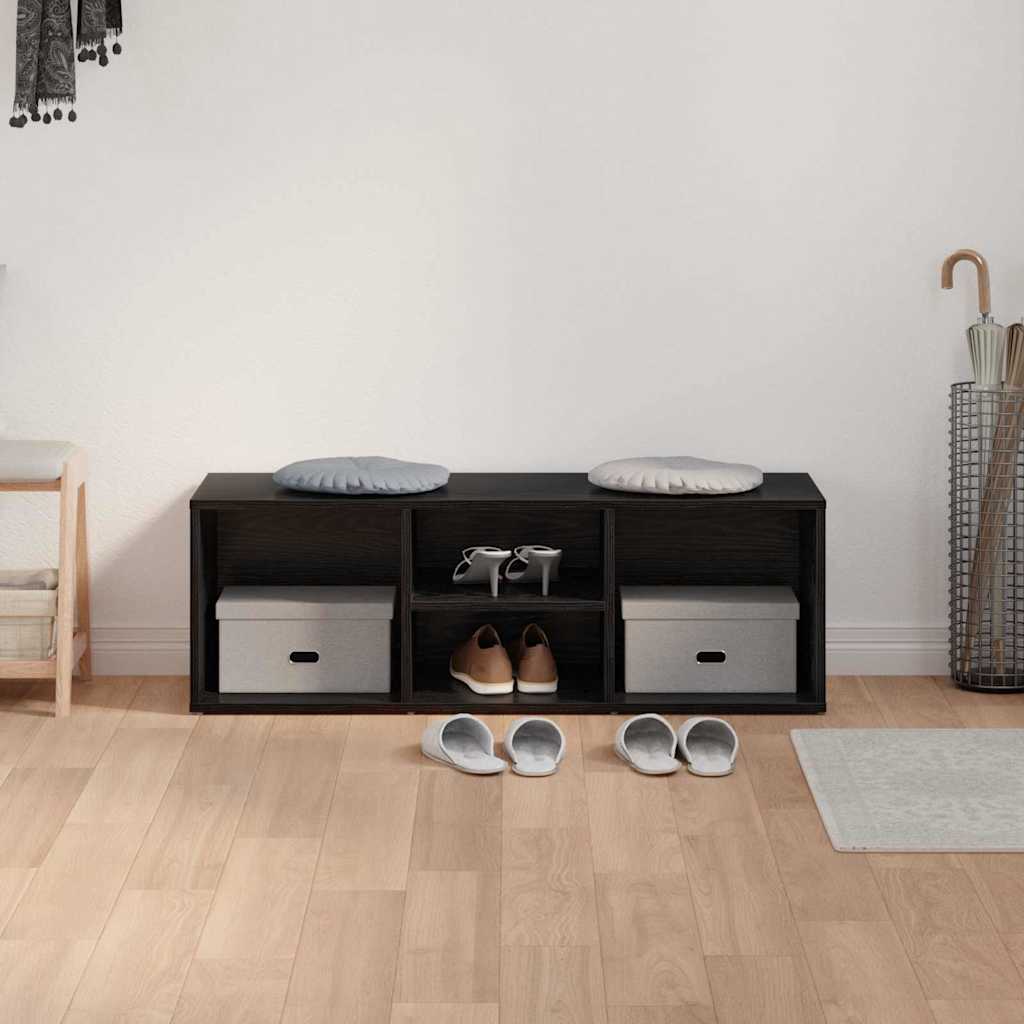 vidaXL Καρέκλα αποθήκευσης παπουτσιών Μαύρη δρυς 102 x 35 x 35 cm