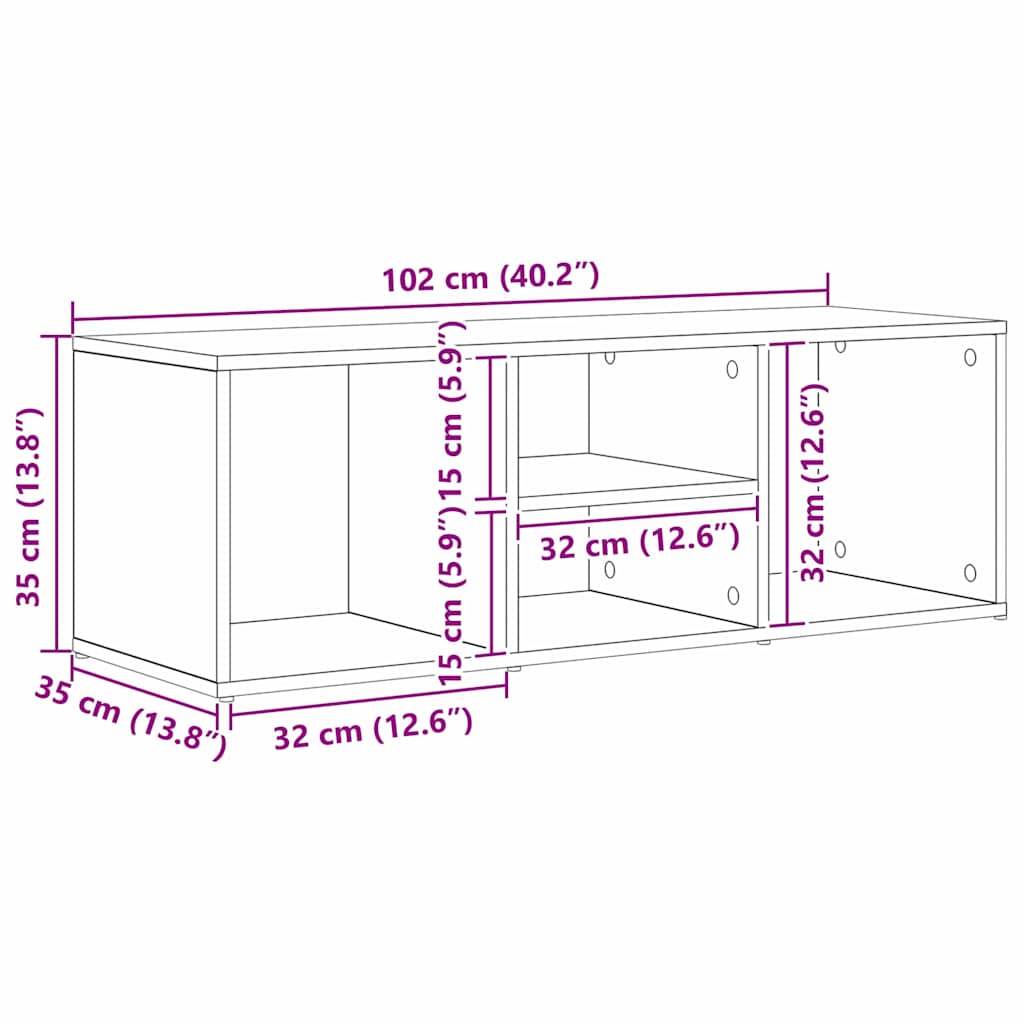 vidaXL Καρέκλα αποθήκευσης παπουτσιών Μαύρη δρυς 102 x 35 x 35 cm