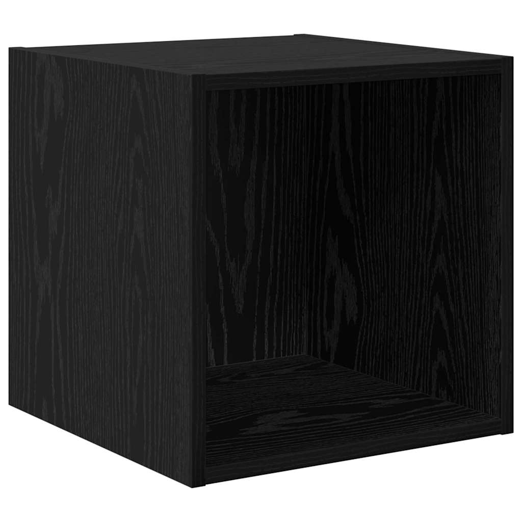 vidaXL Ντουλάπα Τοίχου Μαύρη Οξυά 37 x 37 x 37 εκ Επεξεργασμένο ξύλο