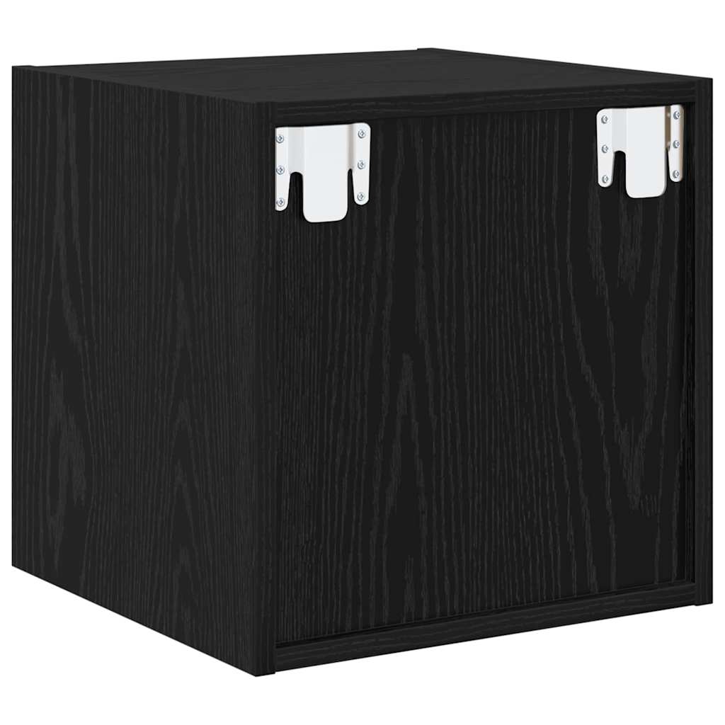 vidaXL Ντουλάπα Τοίχου Μαύρη Οξυά 37 x 37 x 37 εκ Επεξεργασμένο ξύλο