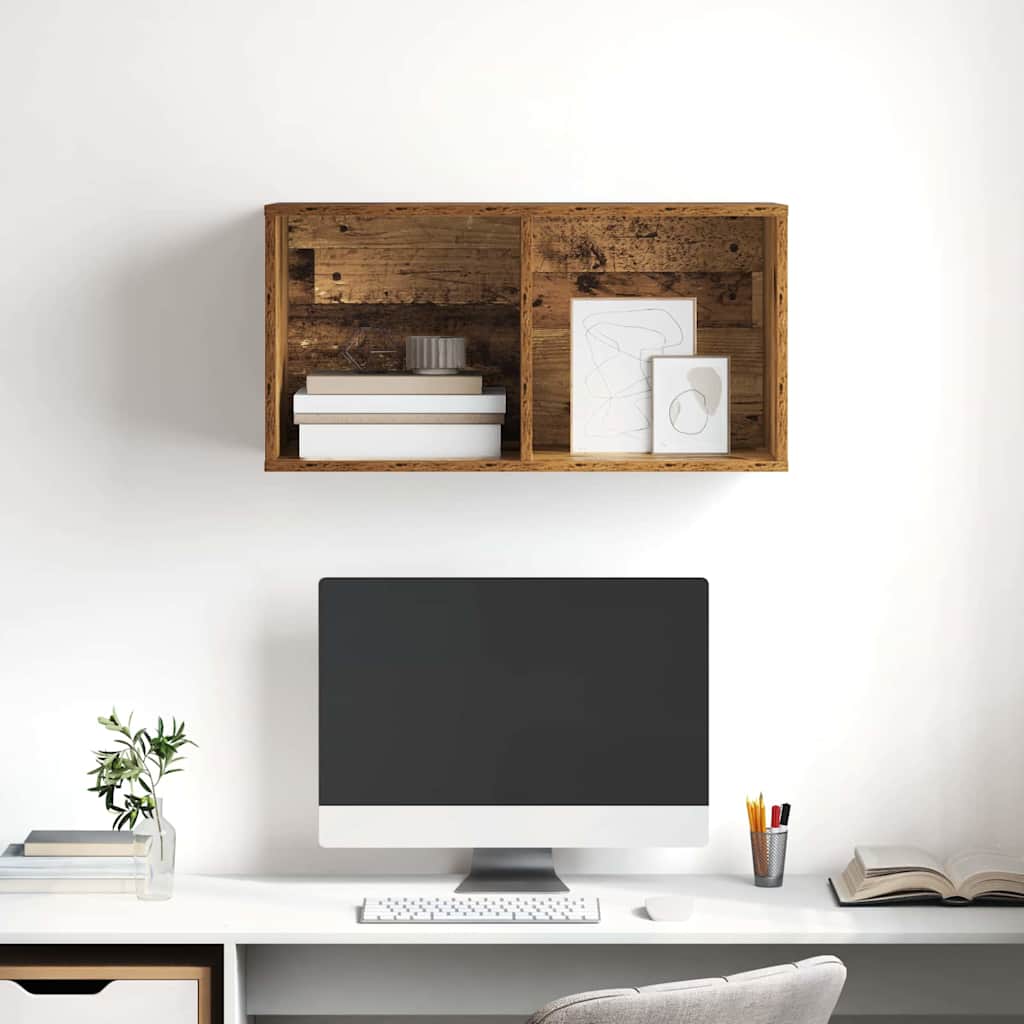 vidaXL Σετ επίπλου τηλεόρασης Επιτοίχιο Παλιό Ξύλο 37 x 37 x 72 εκ