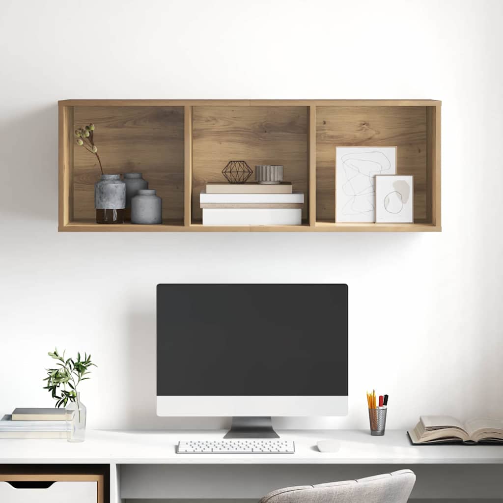 vidaXL Σετ επίπλου τηλεόρασης Επιτοίχιο Artisan Oak 37 x 37 x 107 εκ