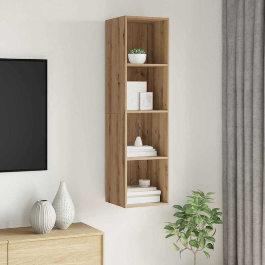 vidaXL Σετ επίπλου τηλεόρασης Επιτοίχιο Artisan Oak 37 x 37 x 142,5 εκ