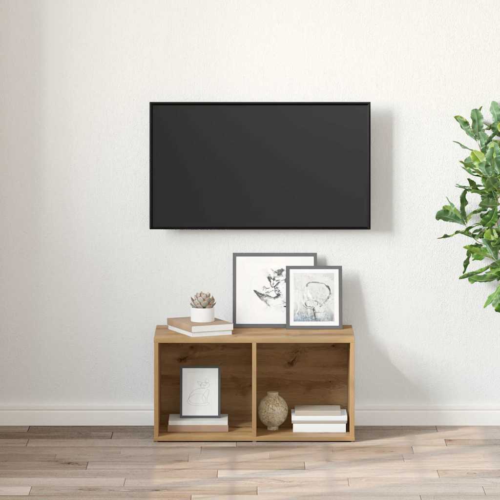 vidaXL Σετ επίπλου τηλεόρασης Καφέ 72 x 35 x 37 εκ Επεξεργασμένο ξύλο